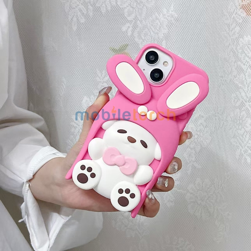 Anti-Slip Bunny TPU (Soft) Silicone Phone Case - iPhone 13 Pro Max