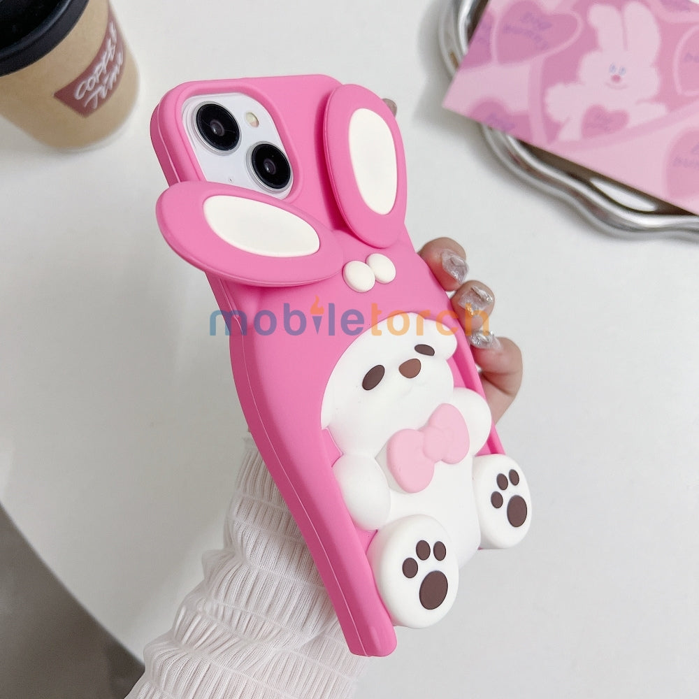 Anti-Slip Bunny TPU (Soft) Silicone Phone Case - iPhone 14 Pro