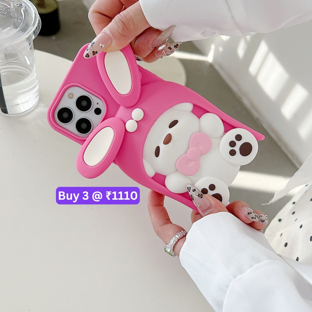 Anti-Slip Bunny TPU (Soft) Silicone Phone Case - iPhone 13 Pro Max