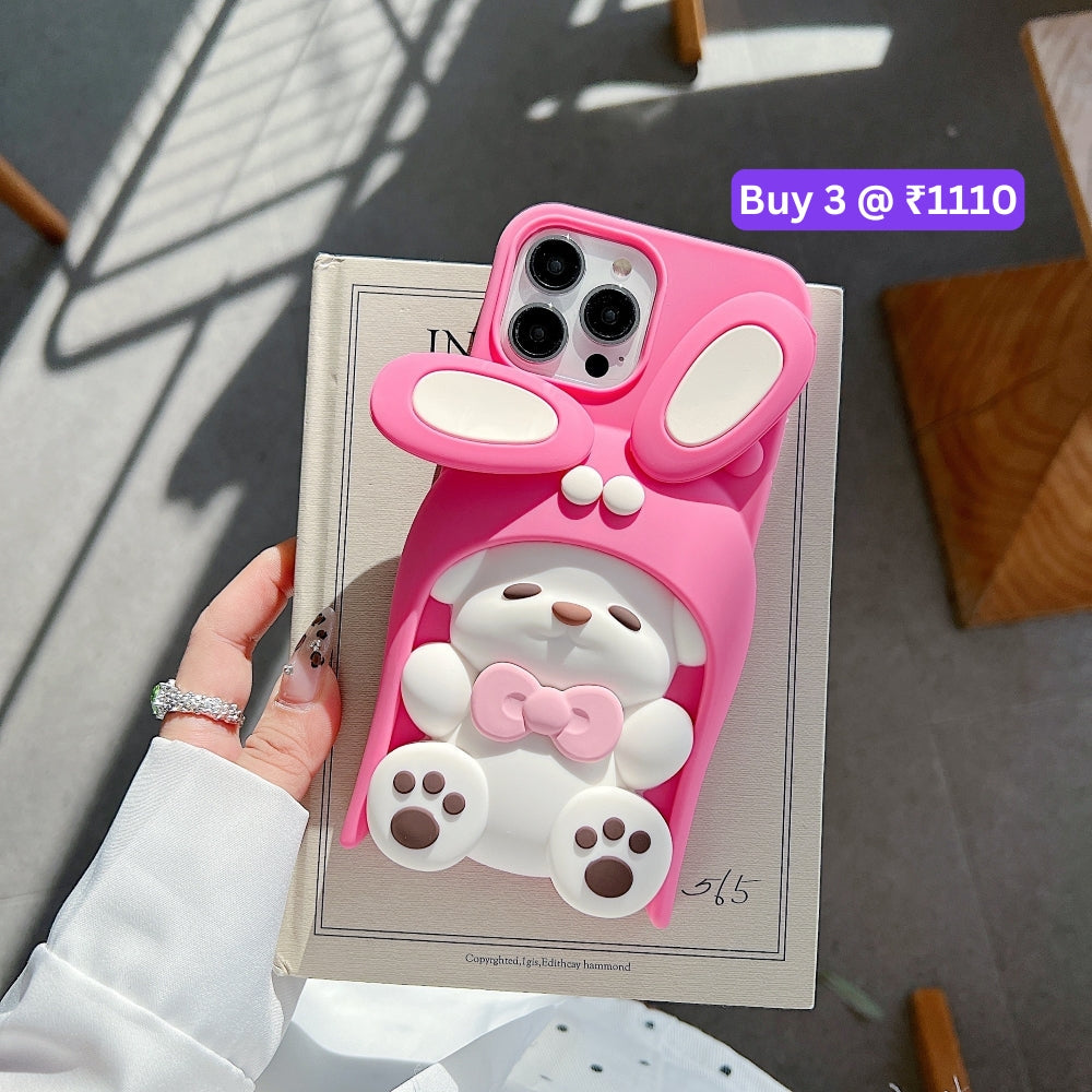 Anti-Slip Bunny TPU (Soft) Silicone Phone Case - iPhone 13 Pro Max