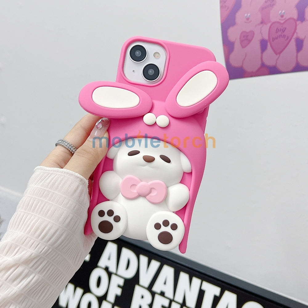 Anti-Slip Bunny TPU (Soft) Silicone Phone Case - iPhone 14 Pro