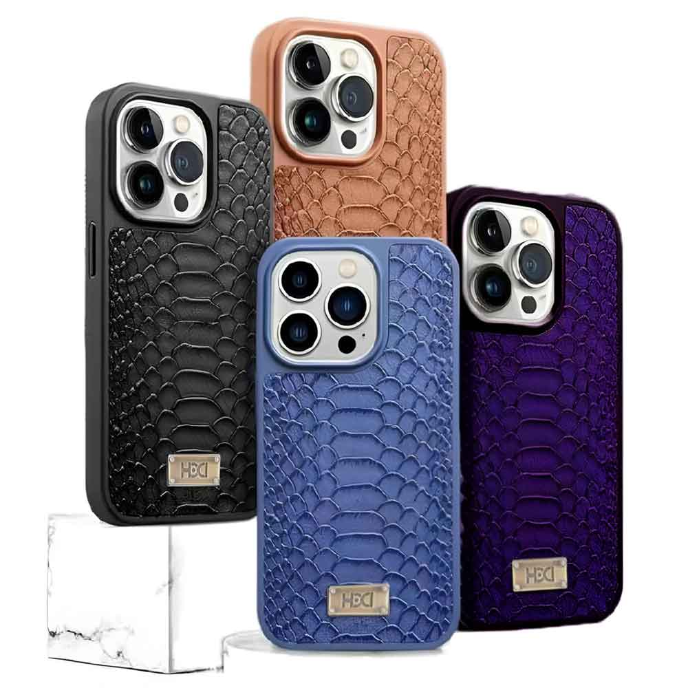 Artificial Alligator 3D Skin Plating Shockproof PU Leather Case - iPhone 11