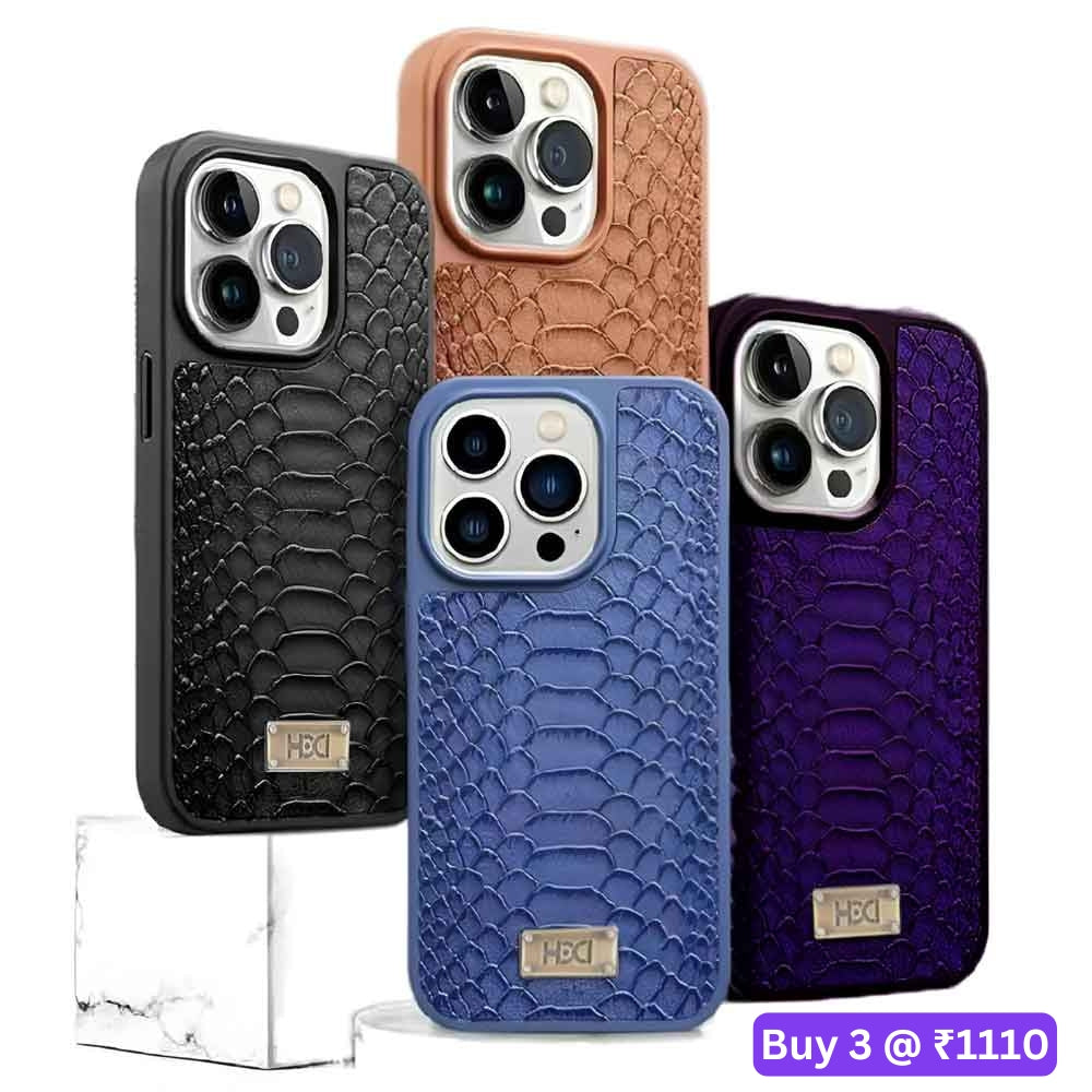 Artificial Alligator 3D Skin Plating Shockproof PU Leather Case - iPhone 12 Pro Max