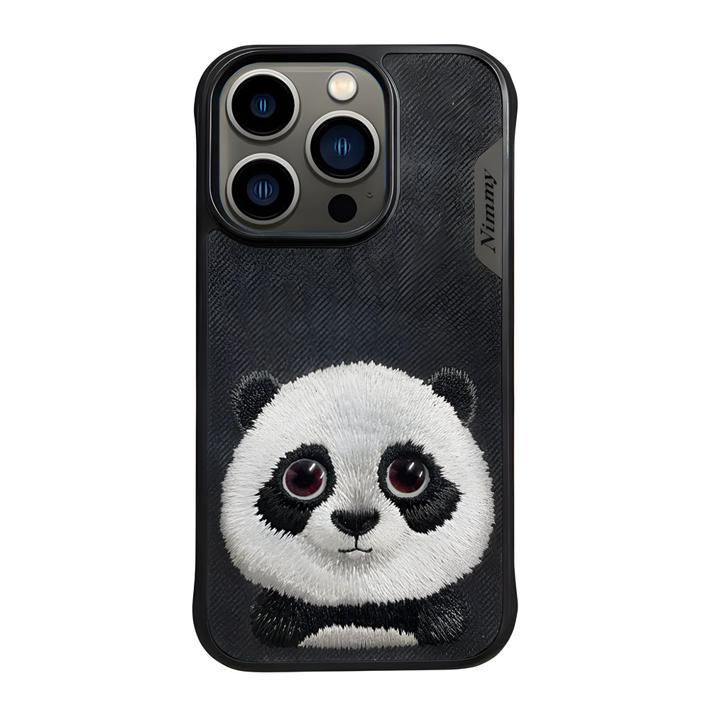 Nimmy Big Eye Pet Series 3D Embroidery Anti-Slip PC (Hard) Phone Case - iPhone 15 Pro
