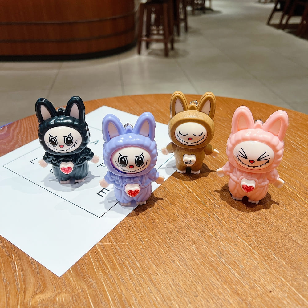 Bunny Mood Changing Labubu Charm Keychain