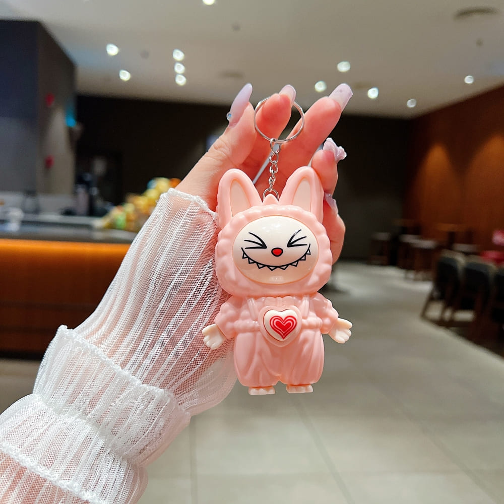 Bunny Mood Changing Labubu Charm Keychain