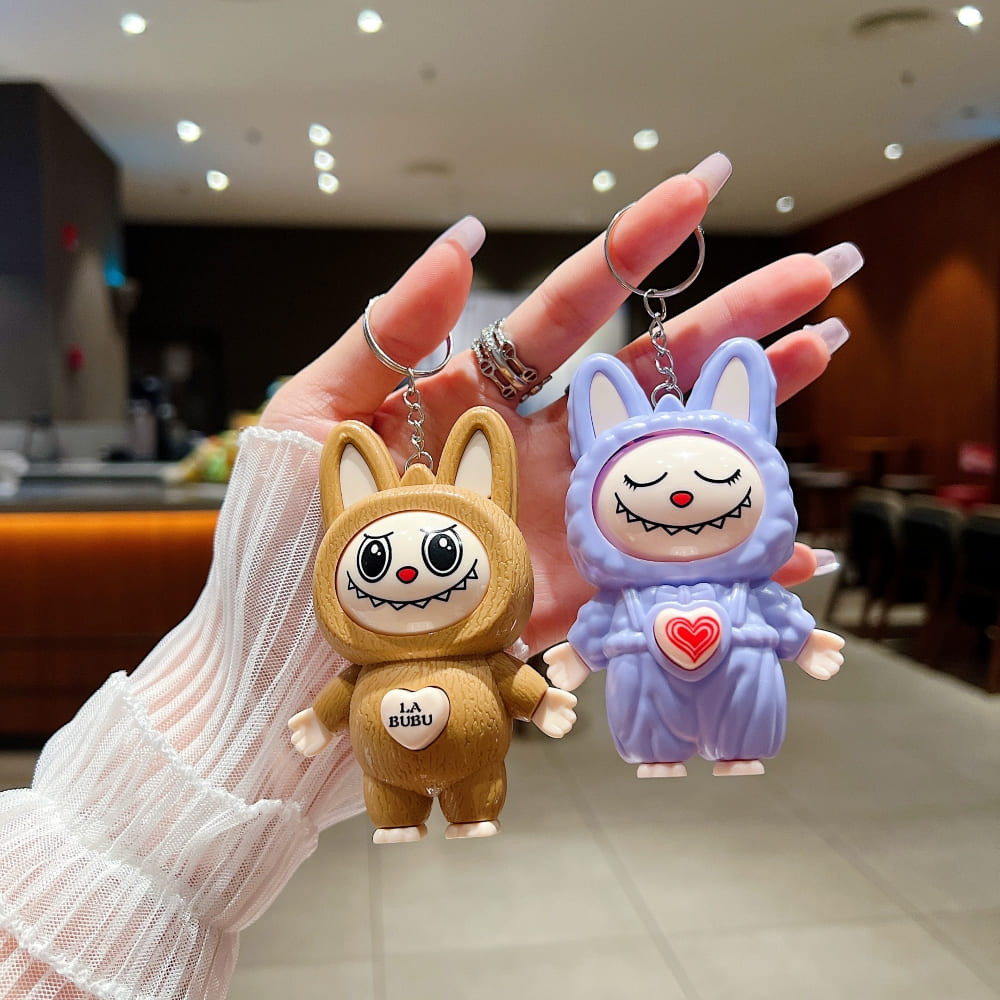 Bunny Mood Changing Labubu Charm Keychain