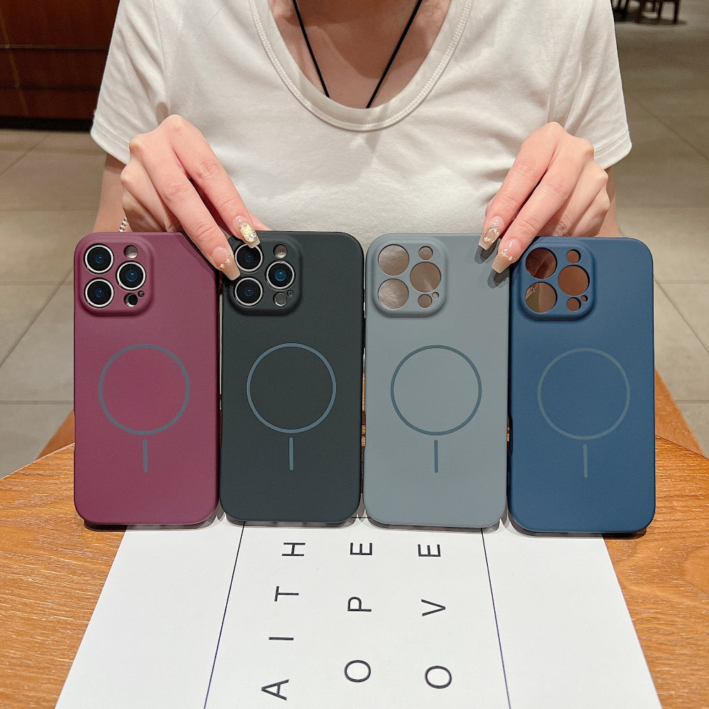 Camera Protective Wireless Charging Flock Lining Phone Case | Mobile Cover - iPhone 15 Pro