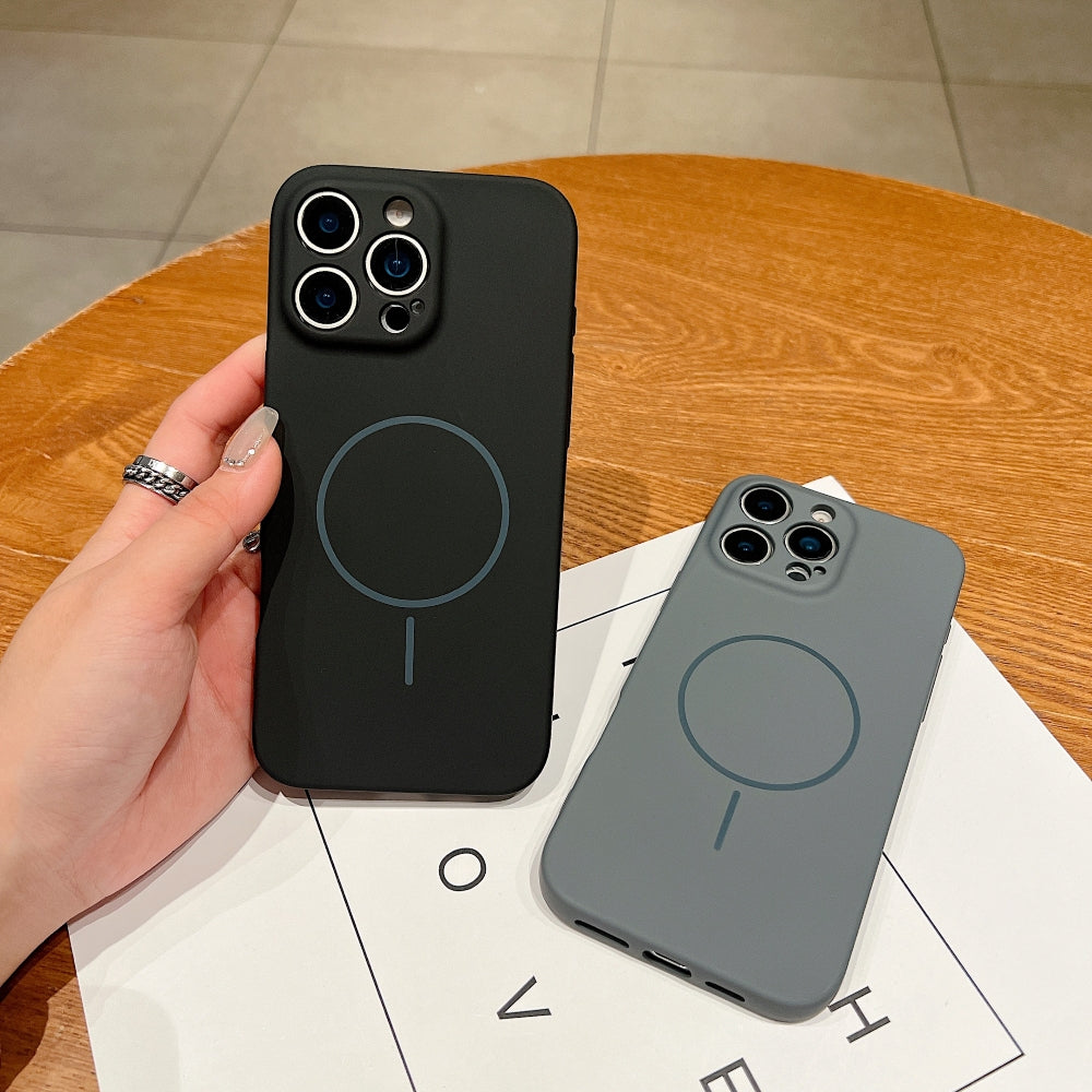 Camera Protective Wireless Charging Flock Lining Phone Case | Mobile Cover - Vivo V40