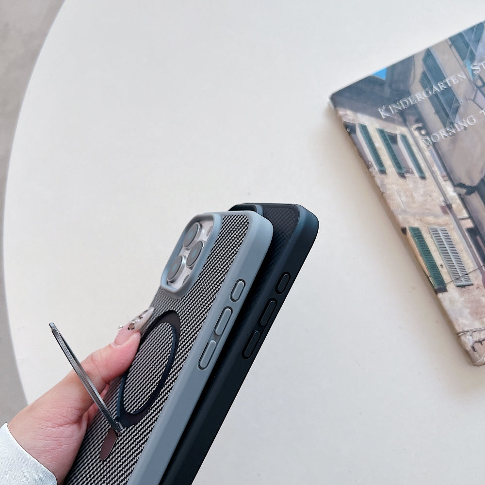 Carbon Fiber Ring Stand Magsafe Phone Case