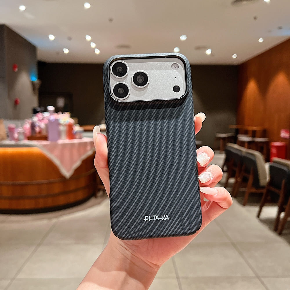 PITAKA Carbon Stealth Grid Phone Case (Without Magsafe)