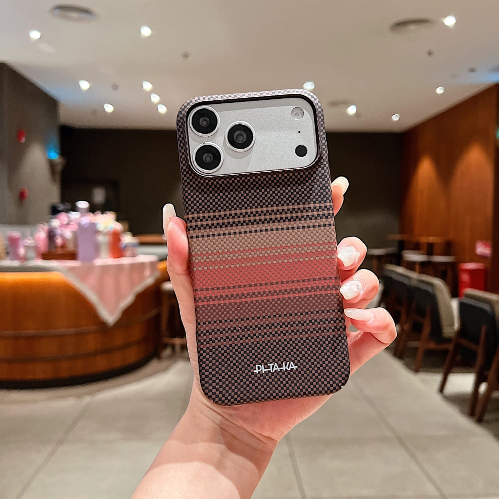 PITAKA Carbon Stealth Grid Phone Case (Without Magsafe)