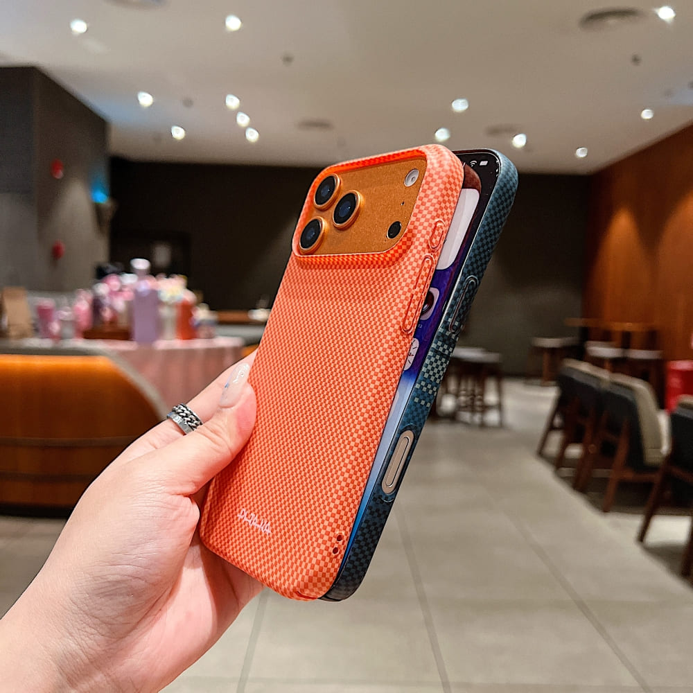 PITAKA Carbon Stealth Grid Phone Case (Without Magsafe)