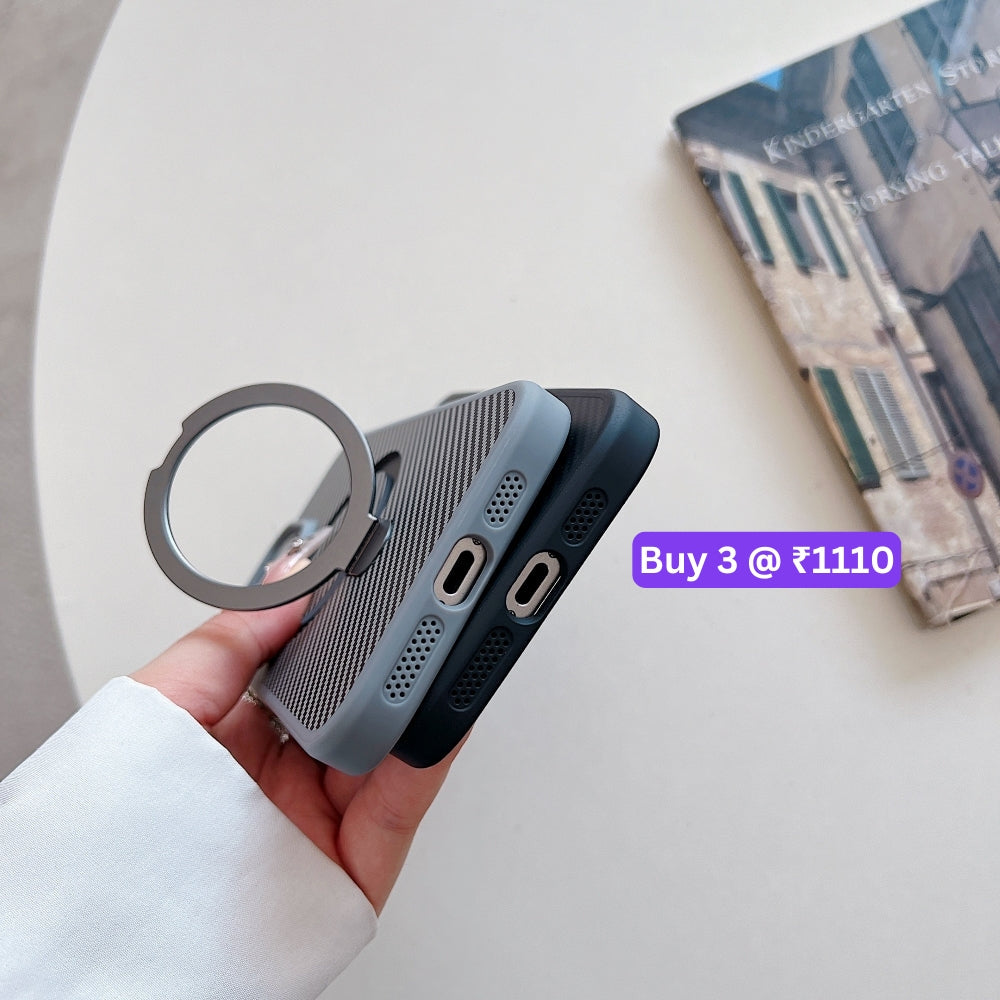 Carbon Fiber Ring Stand Magsafe Phone Case - iPhone 13