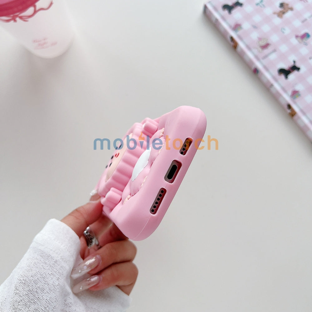 Cartoon Baby Holder Silicone Phone Case | Mobile Cover - iPhone 15 Pro Max