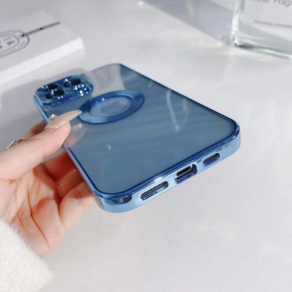 Transparent Chrome Ring Camera Protection Case - iPhone 13 Pro
