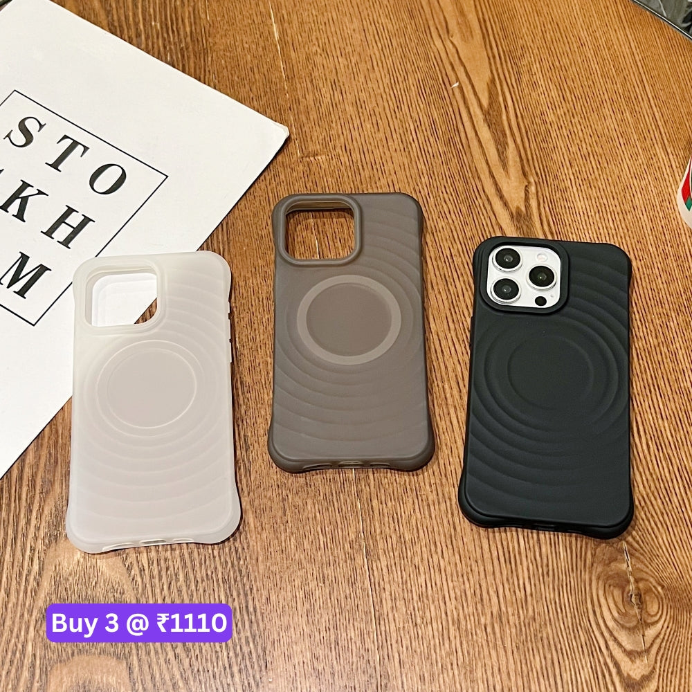 Clear Matte Wavy TPU (Soft) Phone Case - iPhone 15 Pro Max