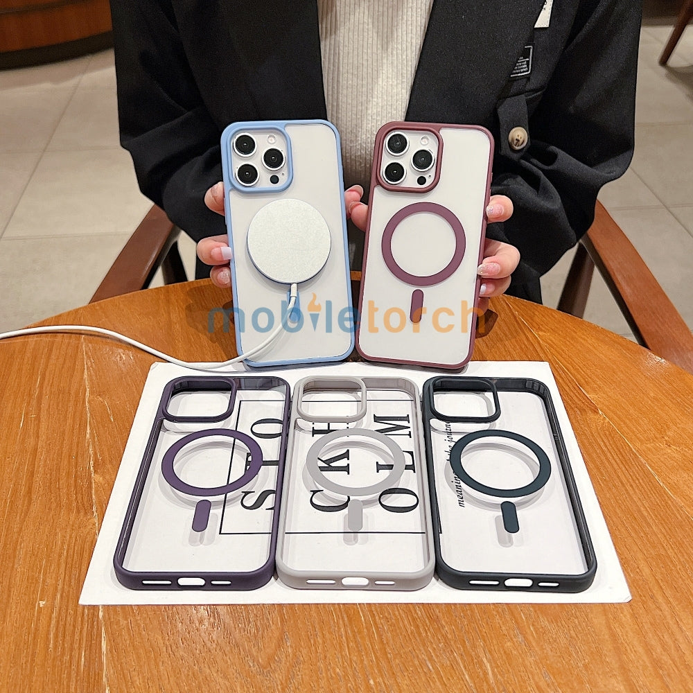 Color Magsafe Transparent PC (Hard) Phone Case - iPhone 12 Pro