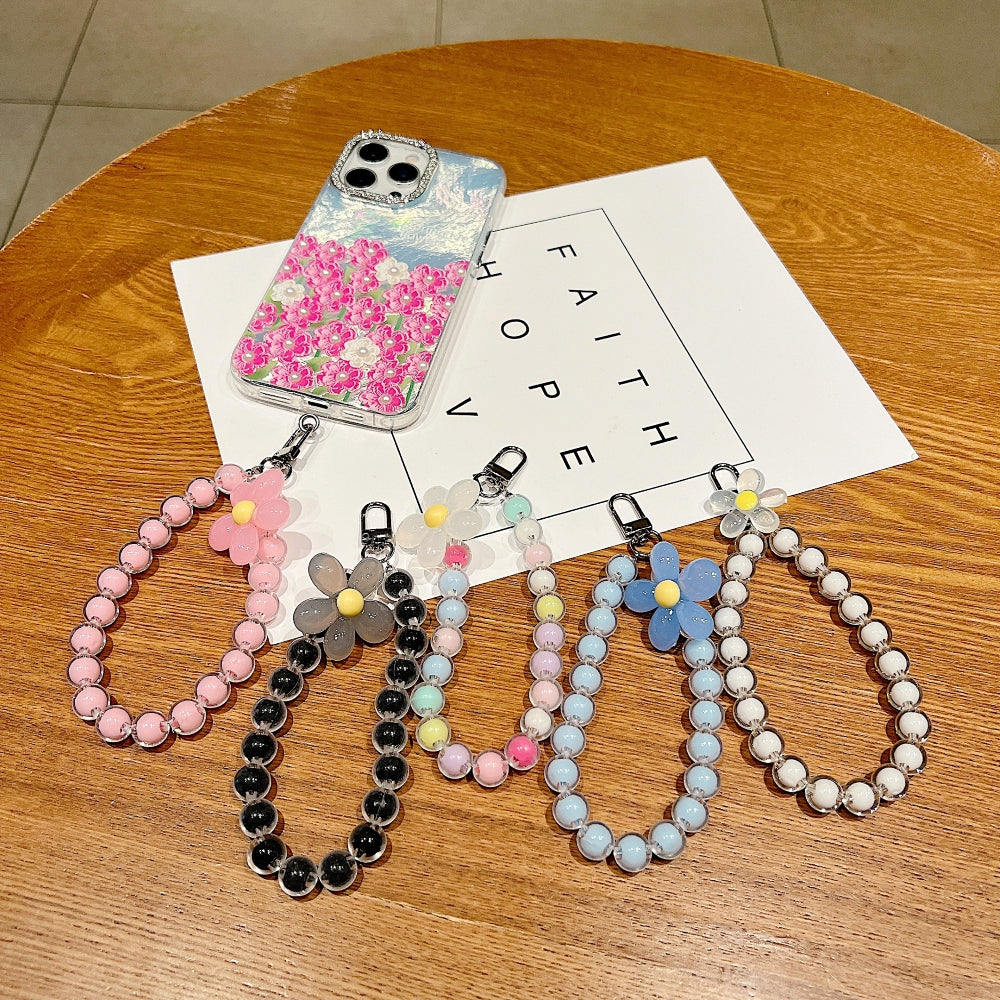 Colorful Beadde Flower Rope Phone Charm | Bracelet | Keychain | Handbag Charm