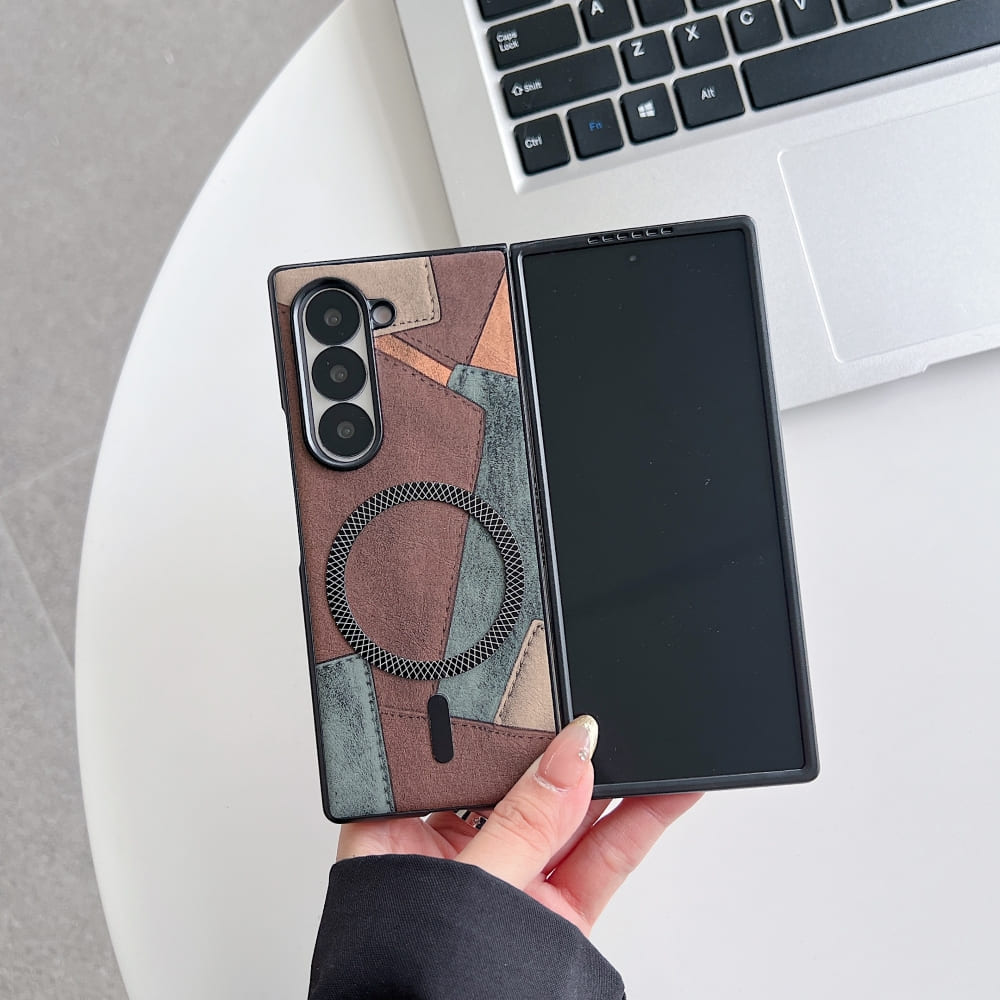 Colorful Pattern Magnetic Charging Phone Case - Samsung Z Series