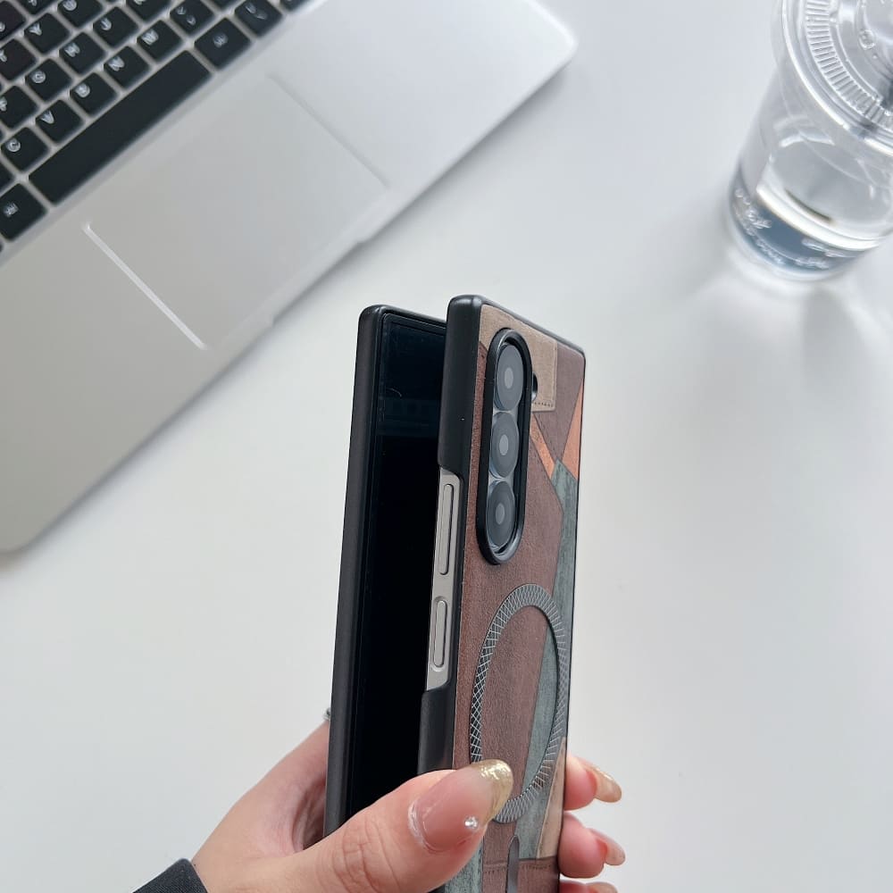 Colorful Pattern Magnetic Charging Phone Case - Samsung Z Series