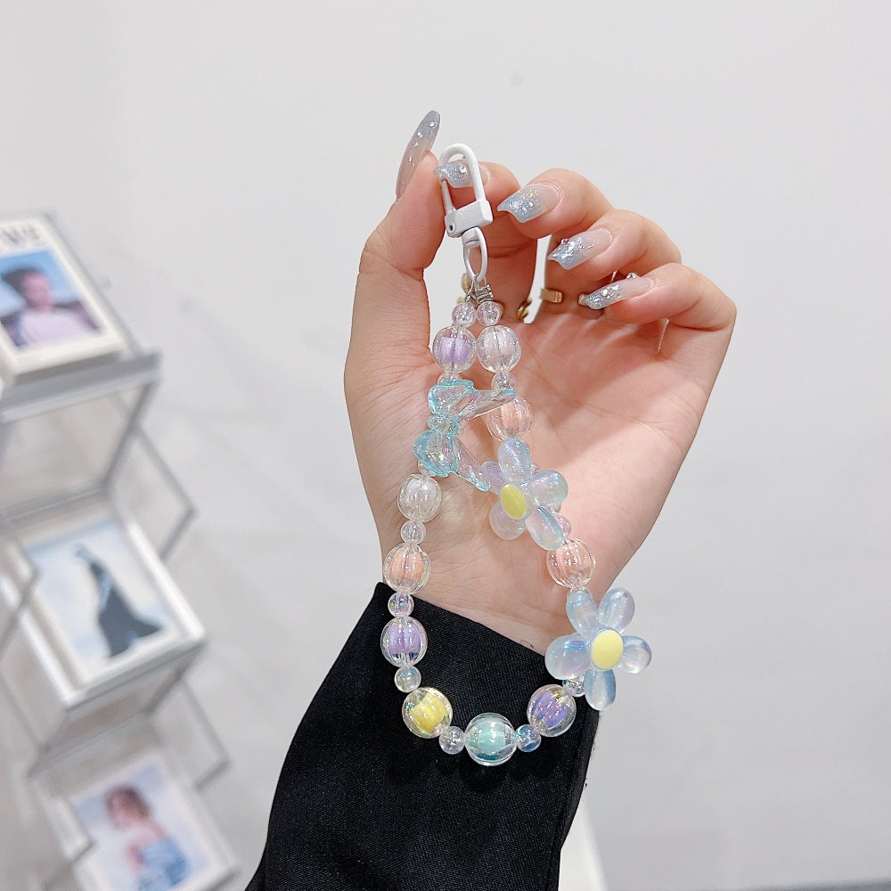 Colorful Sunflower Transparent Beaded Phone Charm | Bracelet | Handbag Charm