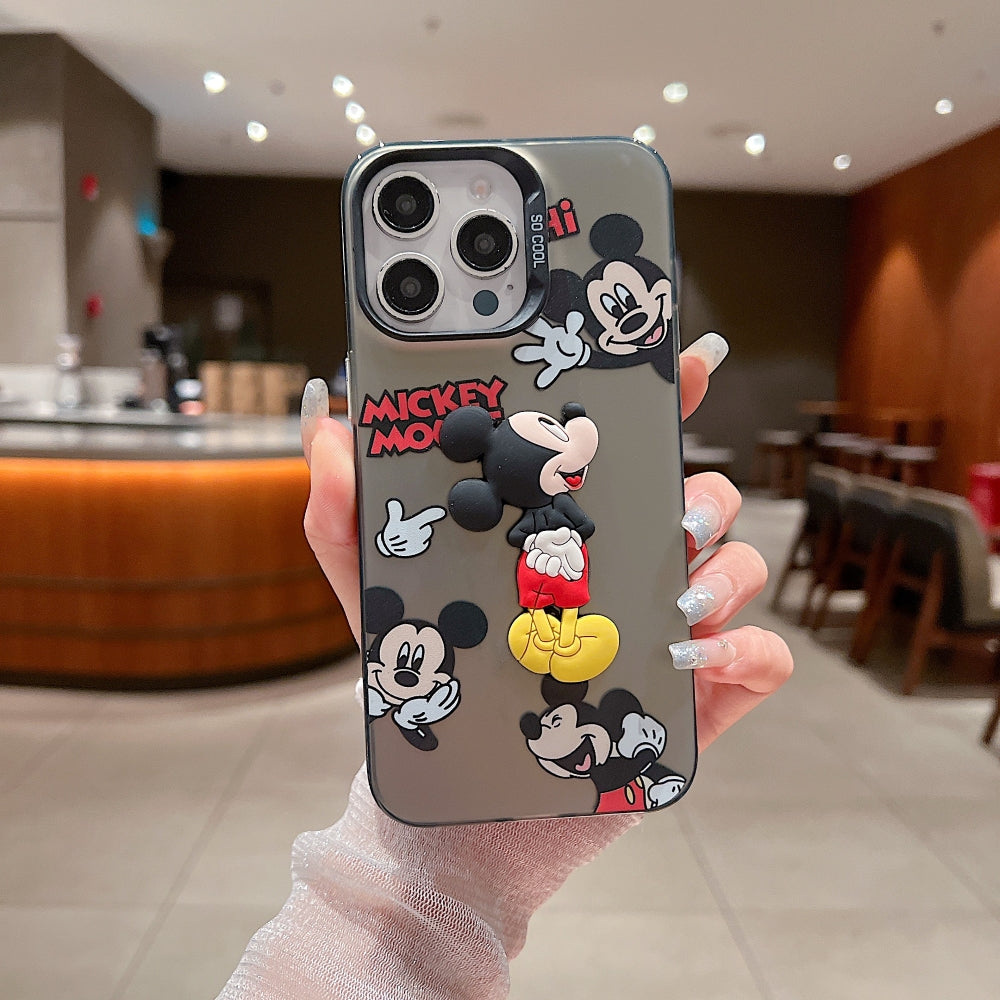 Colorful Printed and 3D Embossed Cartoon Phone Case - iPhone 16 Pro Max