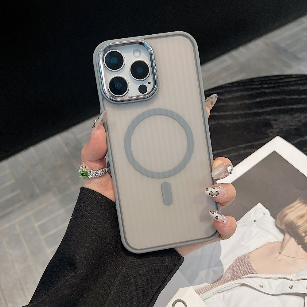 Corrugated Pattern Magnetic Wireless Charge Phone Case