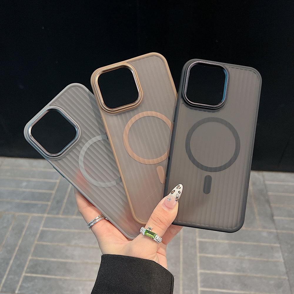Corrugated Pattern Magnetic Wireless Charge Phone Case