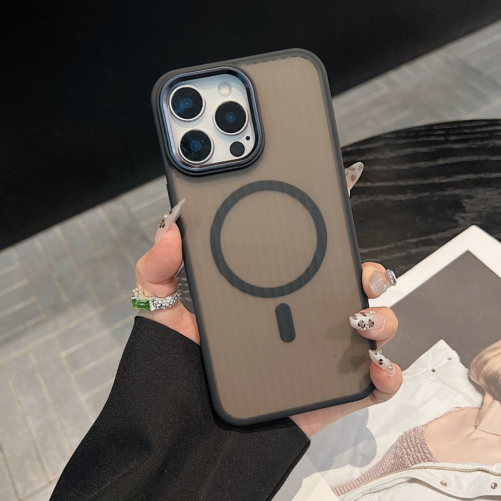 Corrugated Pattern Magnetic Wireless Charge Phone Case