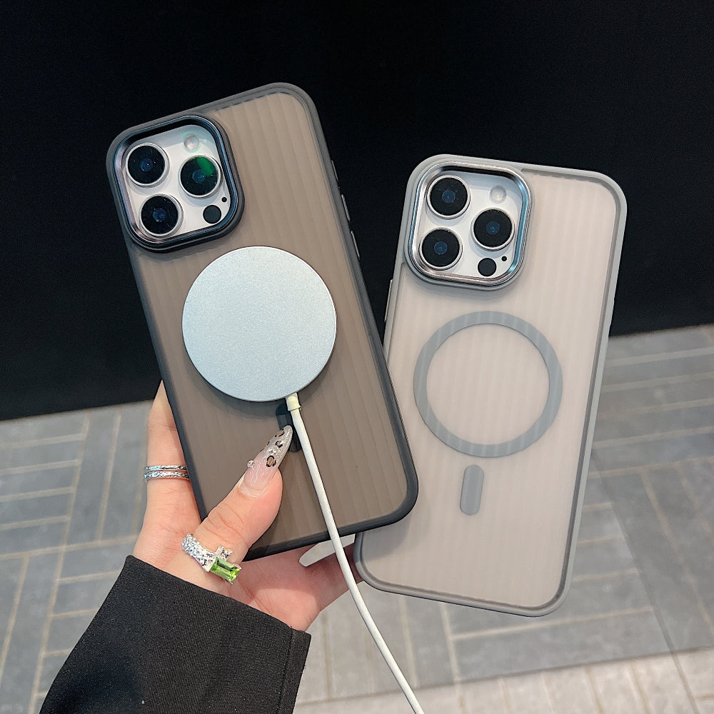 Corrugated Pattern Magnetic Wireless Charge Phone Case