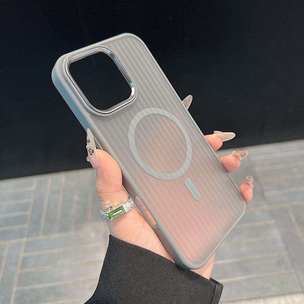 Corrugated Pattern Magnetic Wireless Charge Phone Case