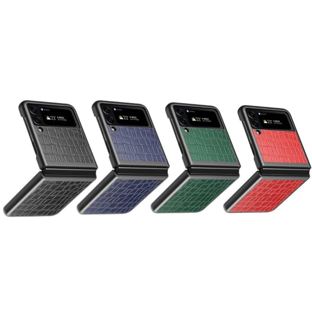Premium Luxury Crocodile Pattern Leather Phone Case - Samsung Z Flip 4