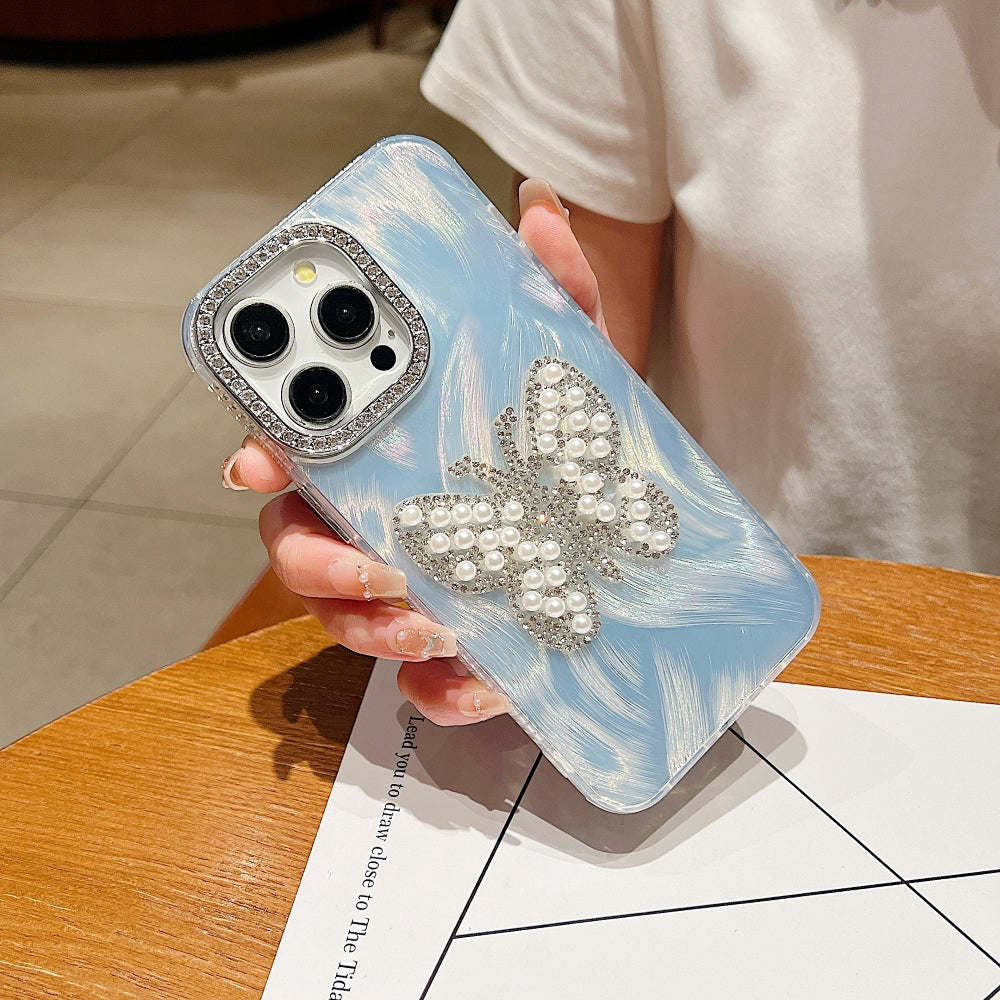 Crystal Butterfly Glam Phone Case