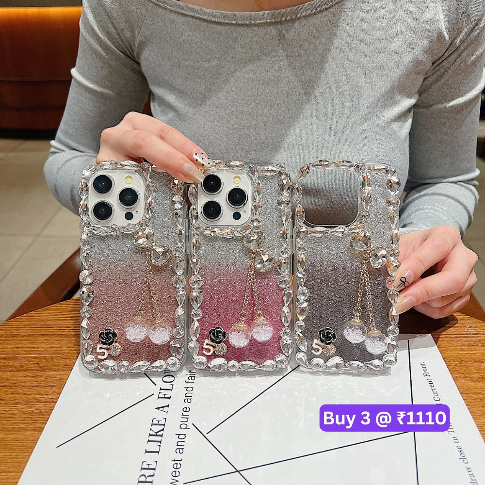 Crystal Diamond Handmade Transparent Phone Case - iPhone 15 Plus
