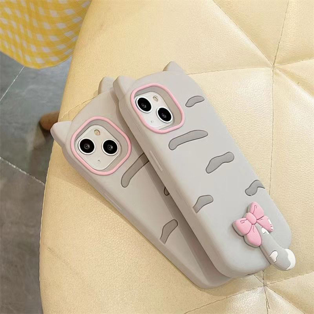 Cute Little Cat Phone Case with A Rotated Tail
