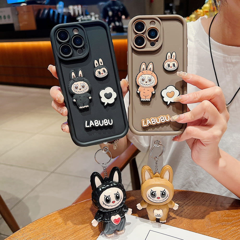 Cute Puff Labubu Phone Case
