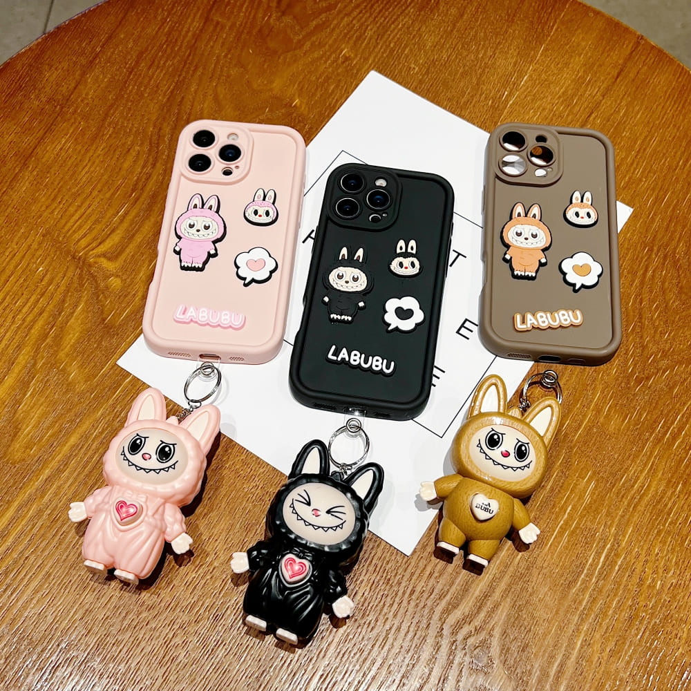 Cute Puff Labubu Phone Case