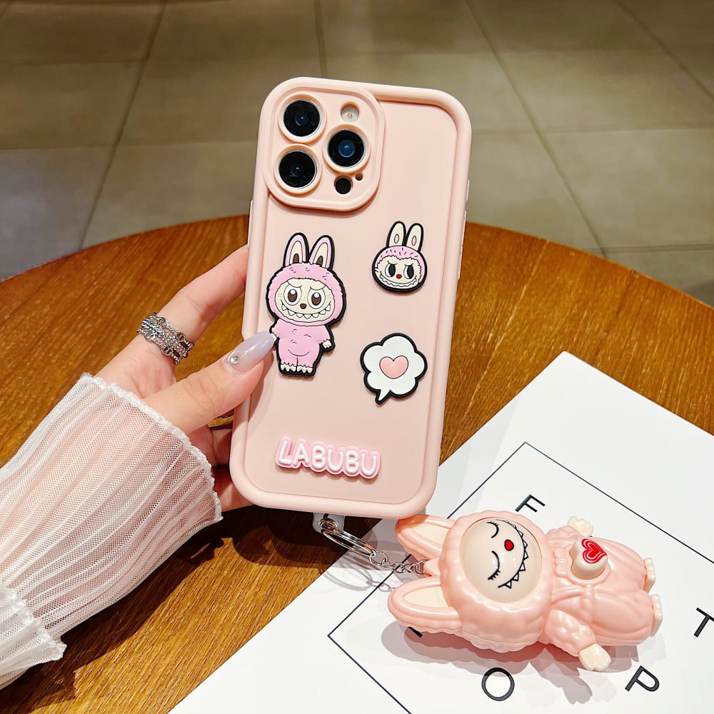 Cute Puff Labubu Phone Case