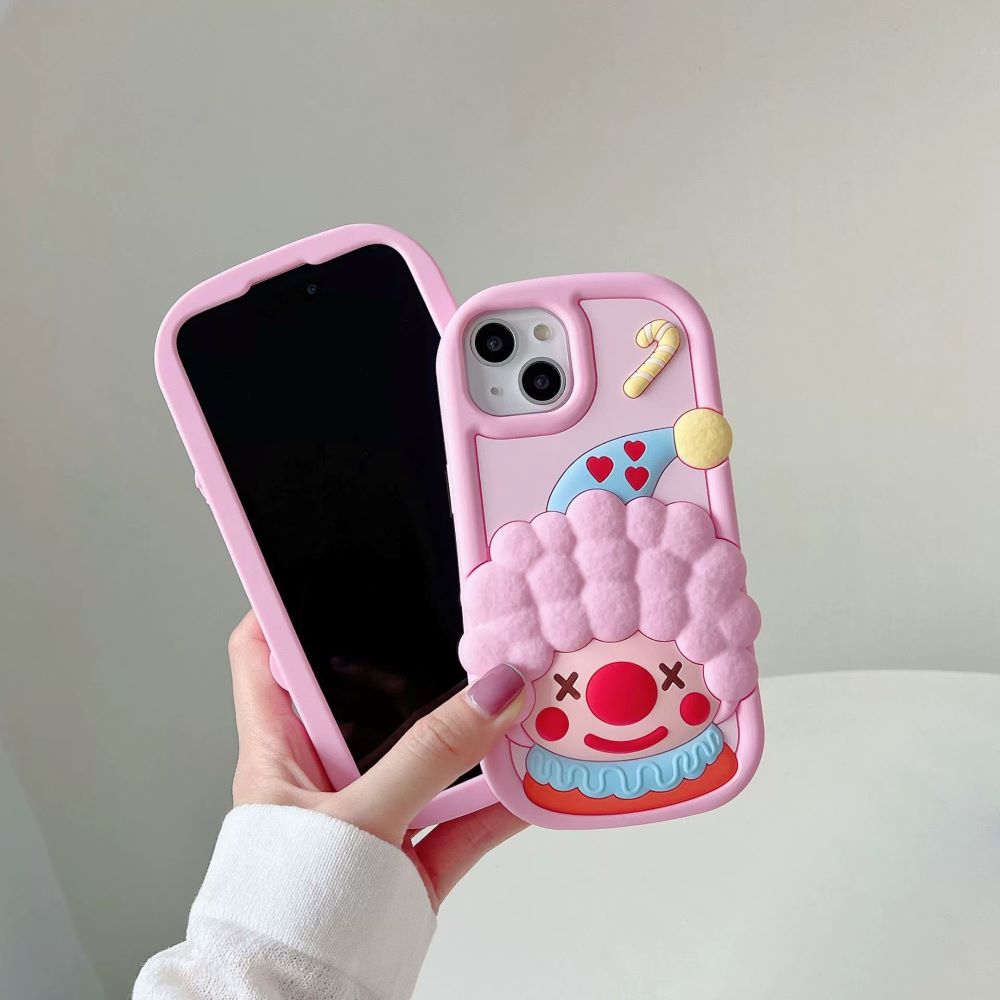 Cute 3D Joker Shockproof Silicone Cover - iPhone 14 Pro