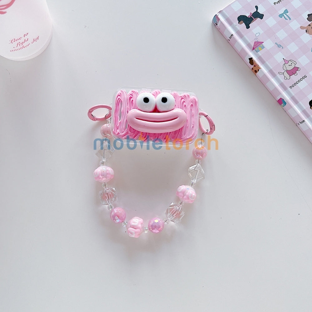 Cute Mini Cartoon Toy Flip Mirror Universal Stand with Crystal Bracelet