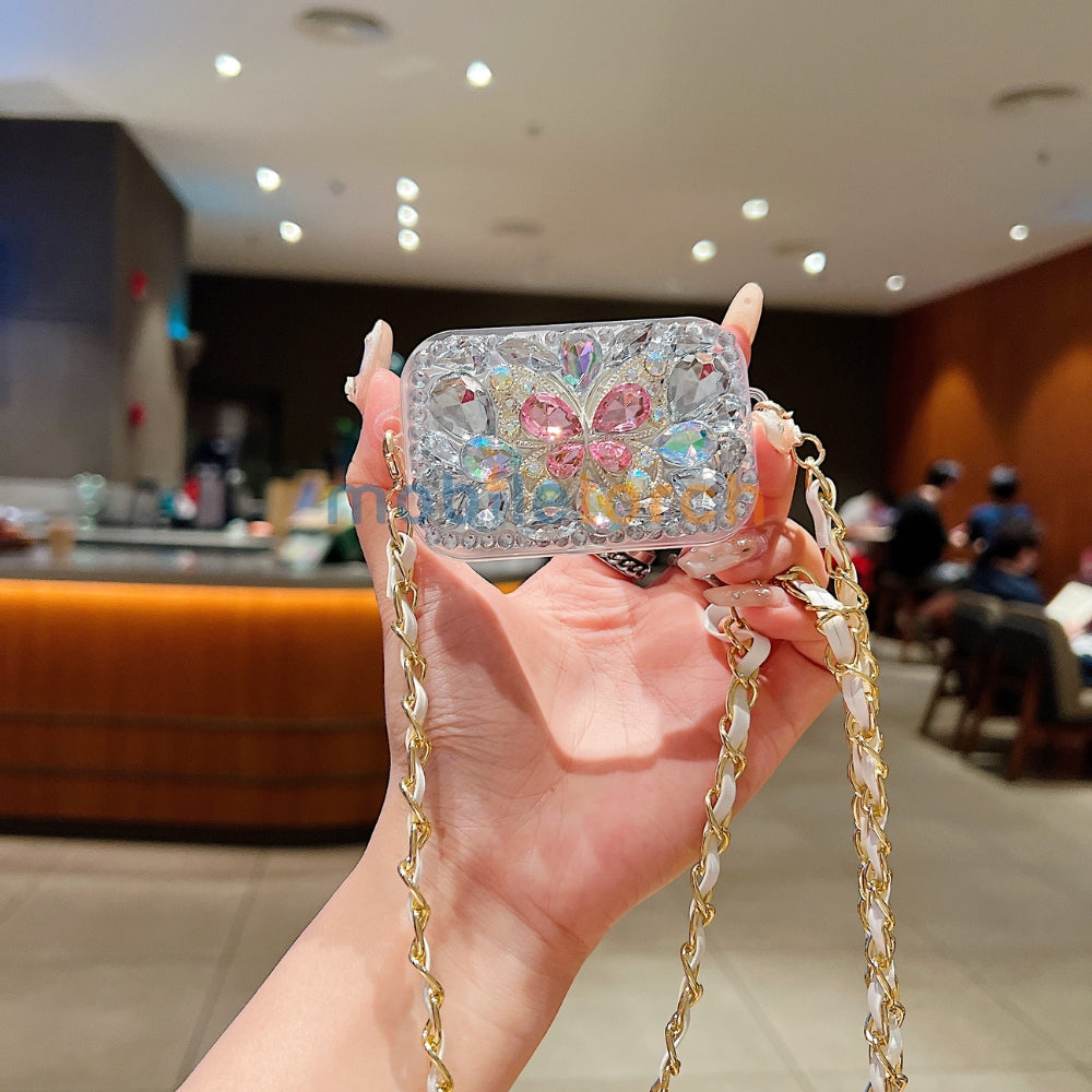 Diamond Butterfly Pattern Universal Stand with Crystal Bracelet