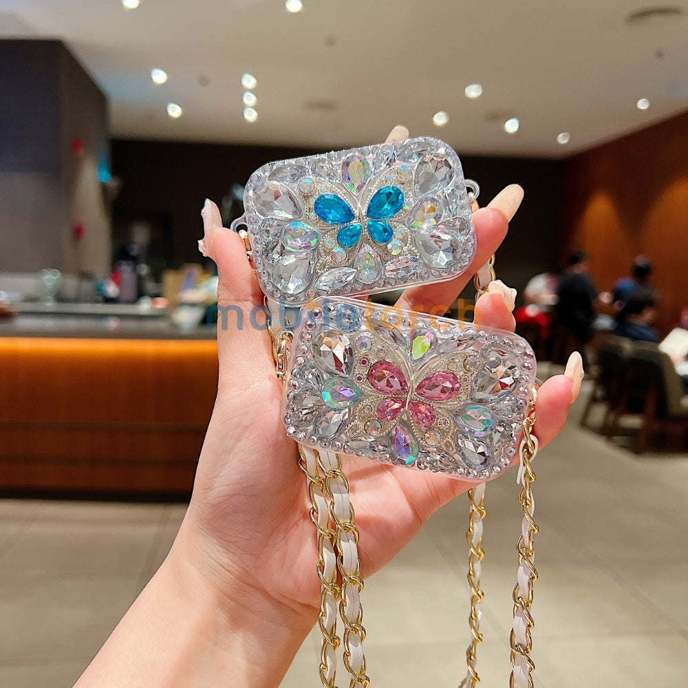 Diamond Butterfly Pattern Universal Stand with Crystal Bracelet