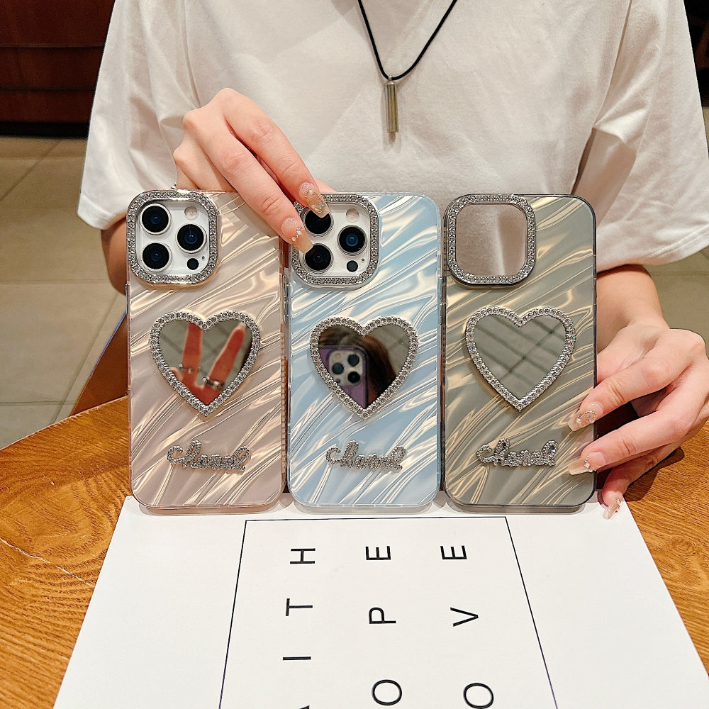 Diamond Mirror Heart Phone Case