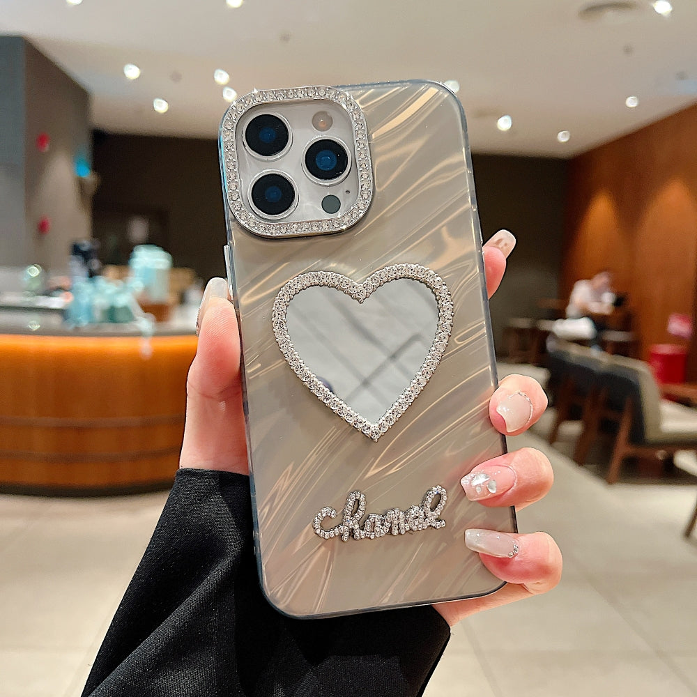 Diamond Mirror Heart Phone Case