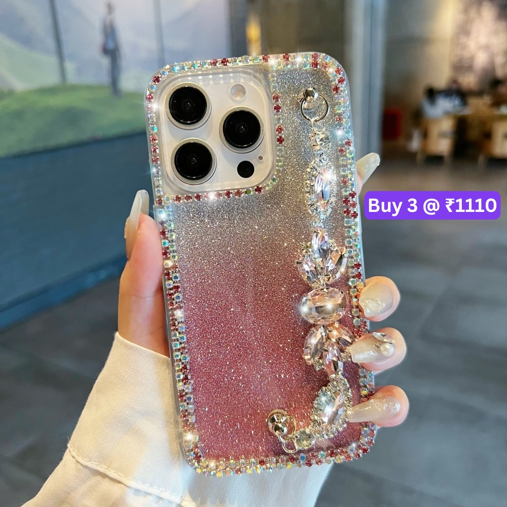 Diamond Bracelet Chain Glitter Plated TPU (Soft) Phone Case - Samsung S24