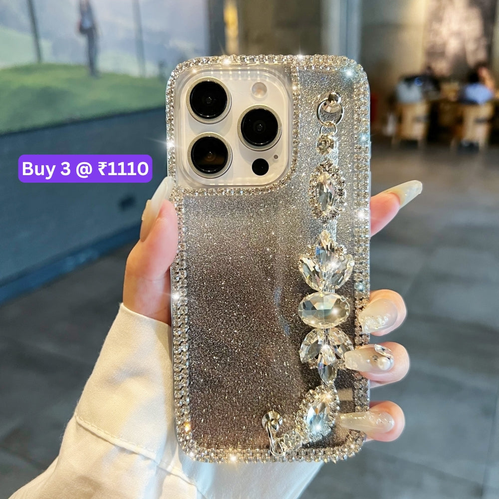 Diamond Bracelet Chain Glitter Plated TPU (Soft) Phone Case - Vivo V27