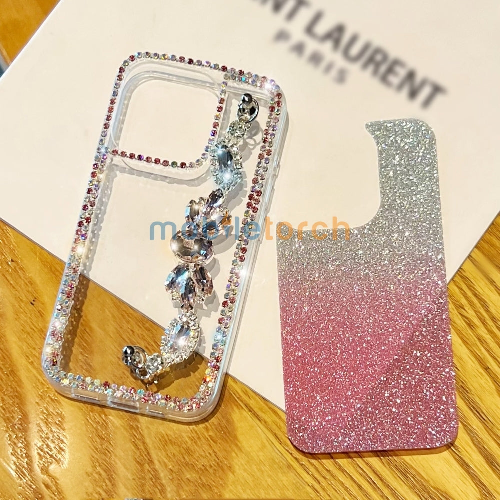 Diamond Bracelet Chain Glitter Plated TPU (Soft) Phone Case - iPhone 13 Pro Max