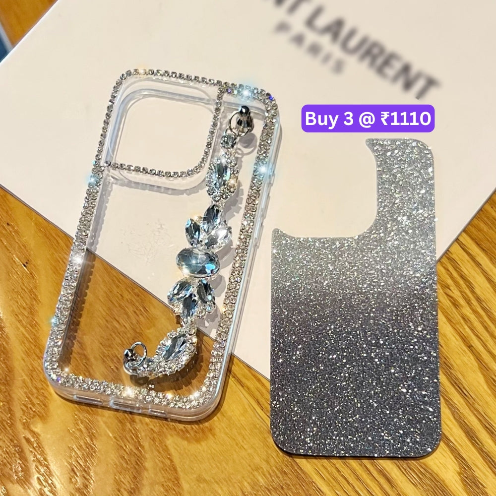 Diamond Bracelet Chain Glitter Plated TPU (Soft) Phone Case - Samsung S24
