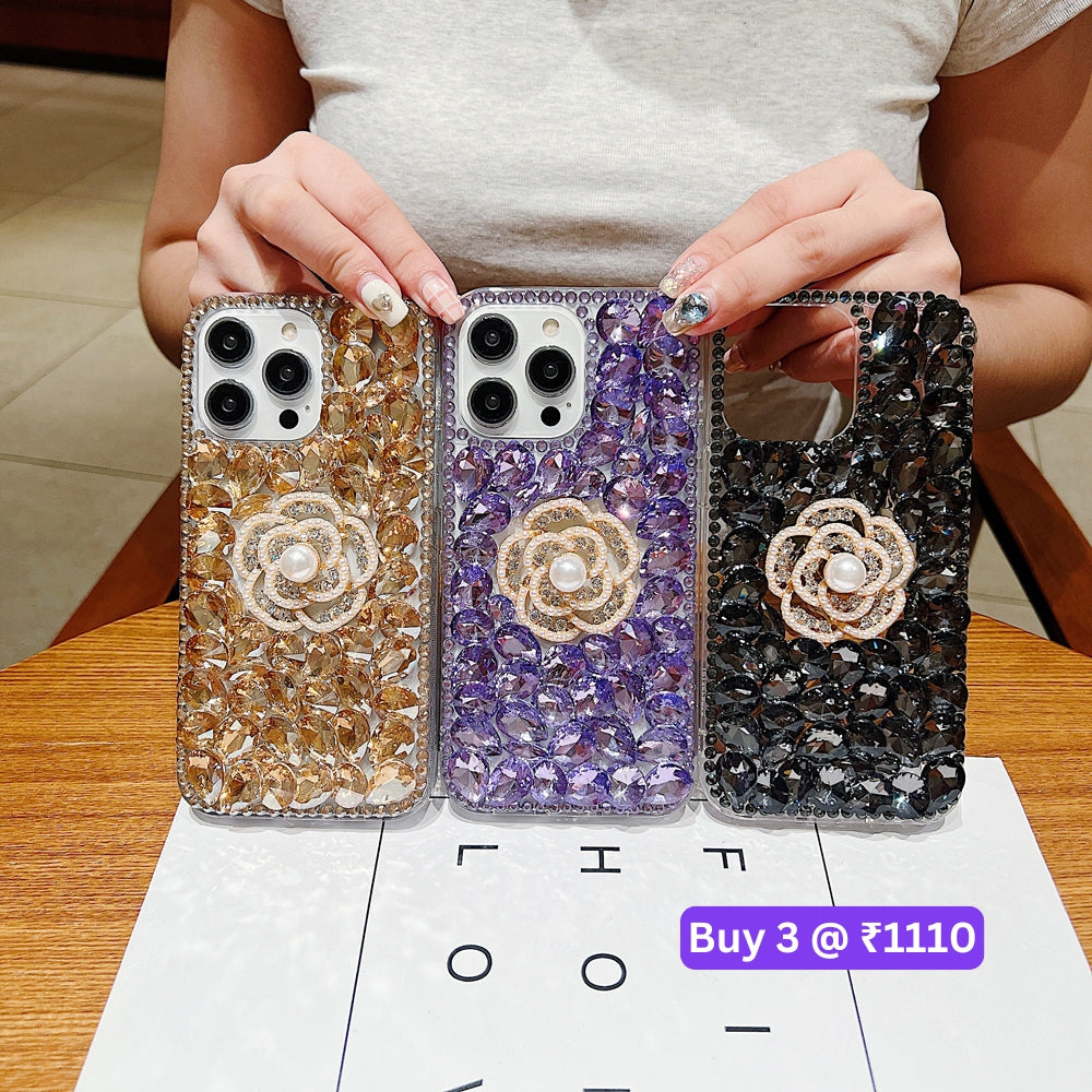 Diamond Flower TPU (Soft) | PC (Hard) Case - Samsung S21FE